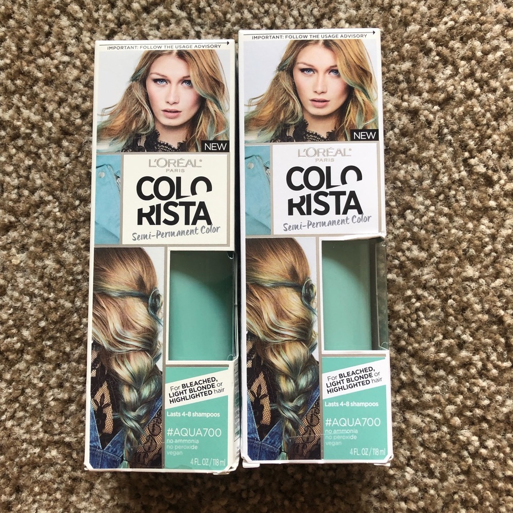 (2) Boxes L’Oréal Colorista Semi-Perm Color Aqua